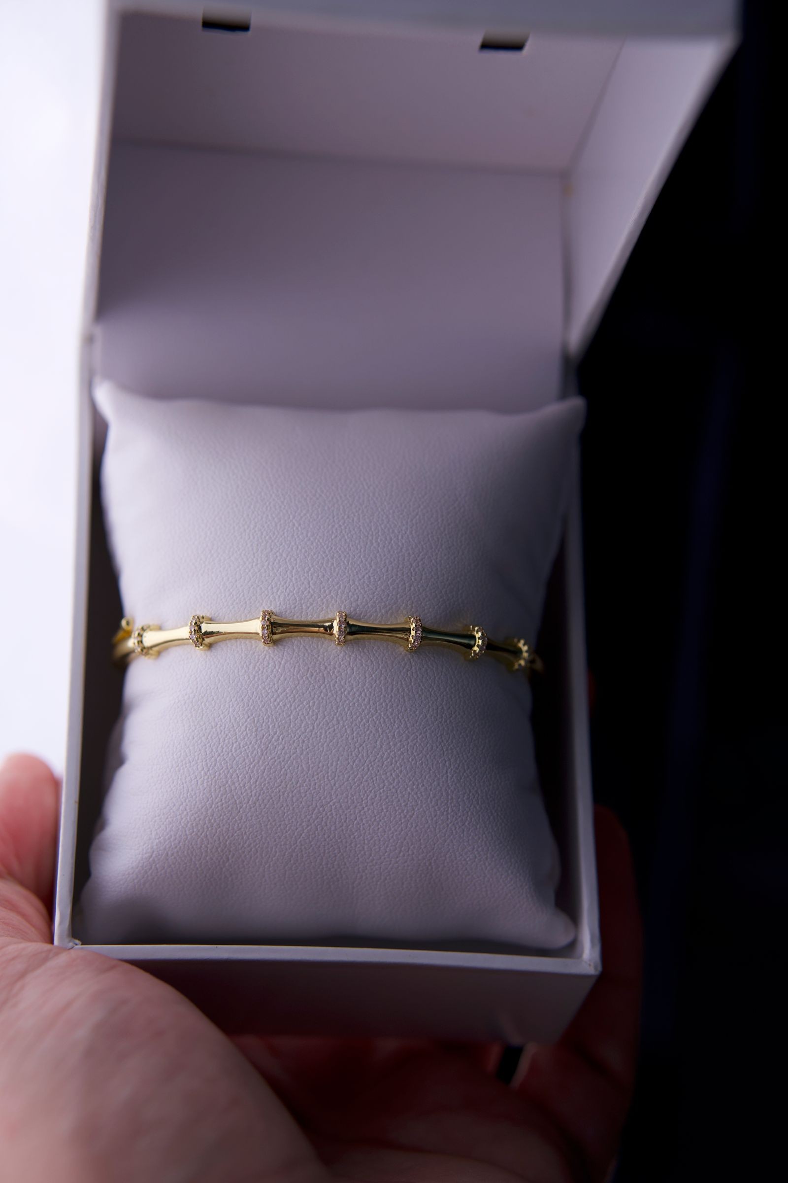 A gift in a lavender box